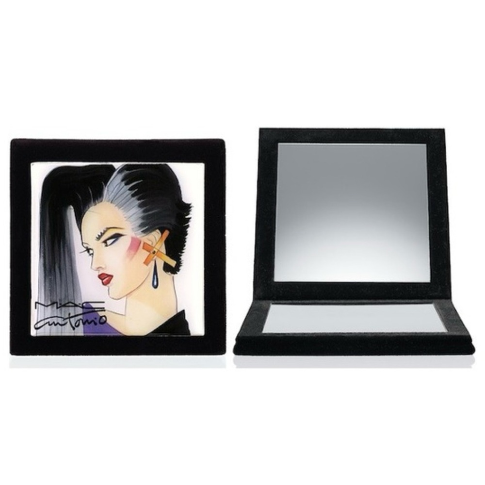 MAC Antonio Lopez Cosmetic Mirror in Black New in Box